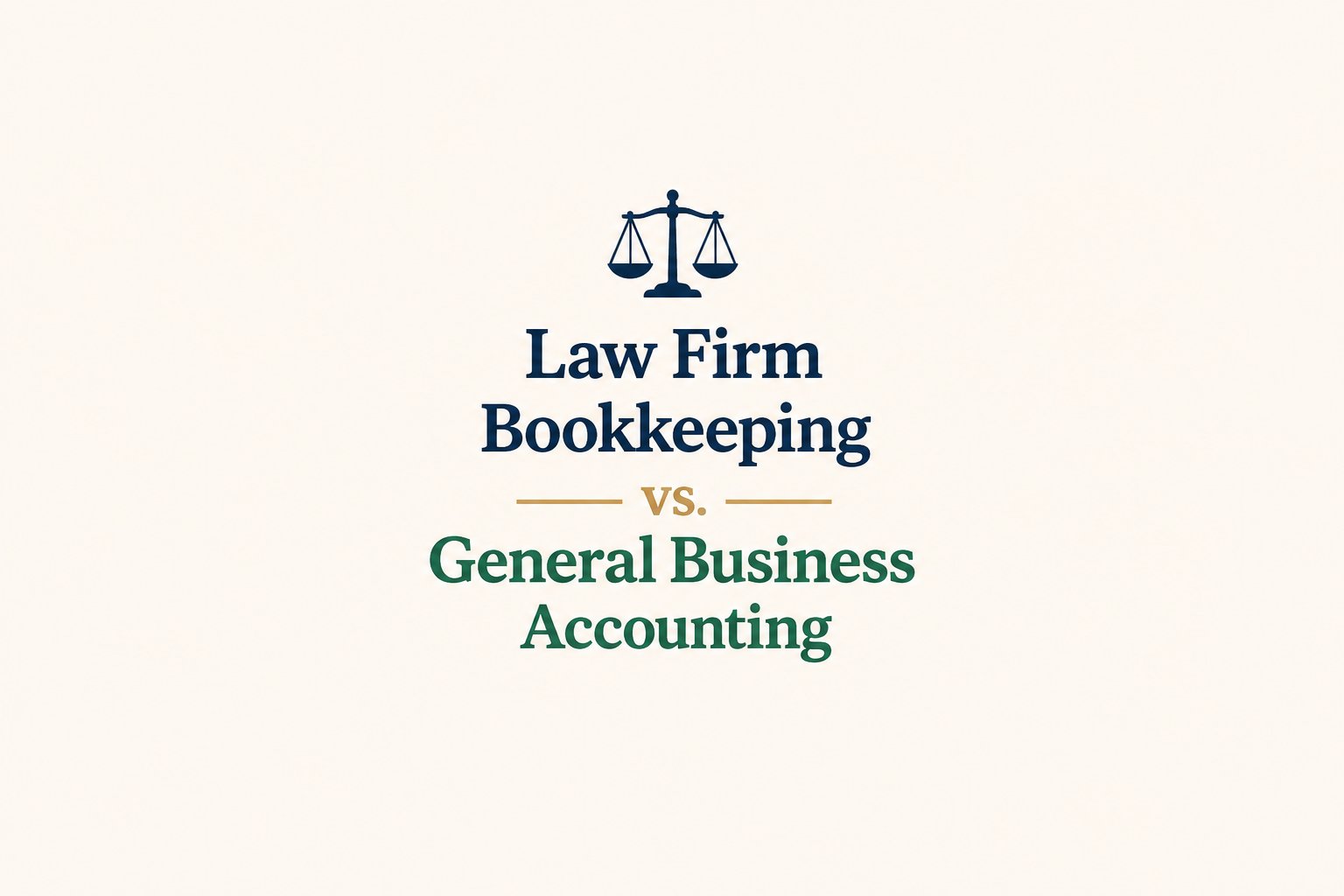 Law Firm Bookkeeping vs. General Business Accounting